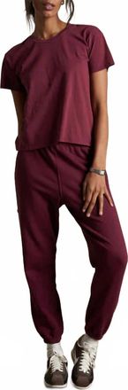perfectwhitetee Johnny French Terry Easy Sweatpant In Dark Burgundy