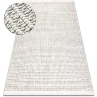 RugsX Rugsx - Alfombra Nano Fh72a Melange, Bucle, Tejido Plano Blanco White 160x220 Cm