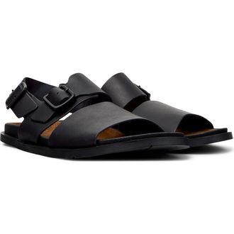 Camper Lluc Two Strap Sandal in Black at Nordstrom, Size 39