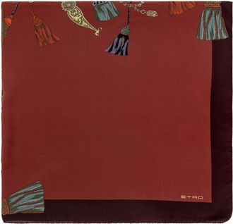 Etro Zijden sjaal - Dames - Accessoires - Rood - Maat: ONE Size Zijde
