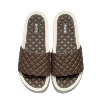 Athletic Propulsion Labs Womens Lusso Slide Sandal In Chocolate / Pristine