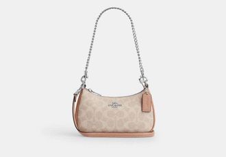 Coach Womens Teri Mini Crossbody Bag in Beige | PVC