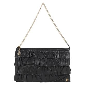 Chanel Tweedehands leren handtassen - Dames - Vintage Handtas - Zwart - ONE Size - Vintage