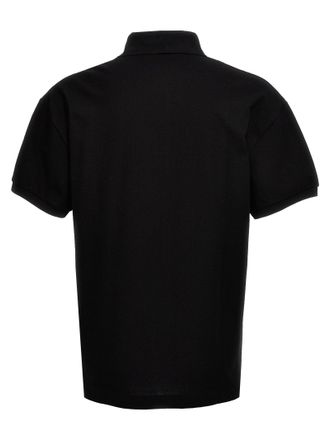 Palm Angels Monogram Logo-Embroidered Cotton Polo - Black