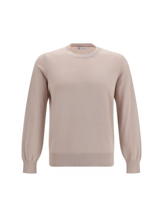 Brunello Cucinelli Mens Sweater Cotton Beige