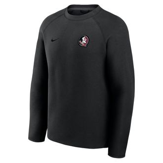 Nike Florida State Tech Fleece Nike Mens College Pullover Crew in Black | 05L6912ZFTN-6DU