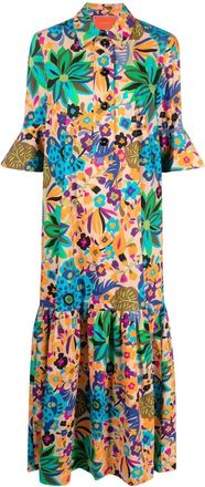 La DoubleJ Artemis graphic-print cotton maxi dress - women - Cotton - S - Green