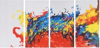 Hhg Hhg - Nunca Usado] Pintura Al &Oacute;leo Wave, 100% Pintura Mural Pintada A Mano Xl, 120x60cm