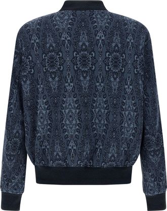 Etro Mens Blue Cotton Bomber Clothing
