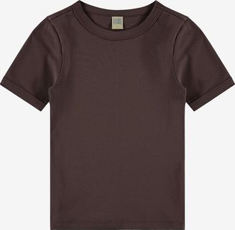 Flore Flore Schmales Kurzarm-T-Shirt mit Rundhals Car Tee
