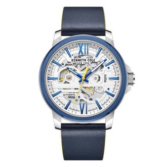 Kenneth Cole Automatic White Skeleton Dial Mens Watch KCWGE2217120