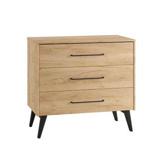 OEM Commode 3 Tiroirs Pinio Retro Bois