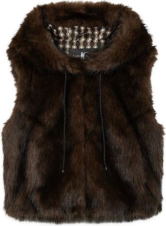 Luisa Cerano Gilet in ecopelliccia - - Jackets - Donna - Marrone - S