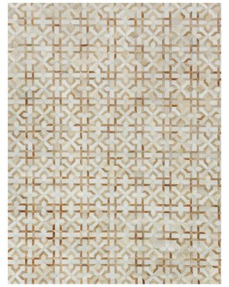 Exquisite Rugs Natural Hide Handmade Leather Hide Area Rug