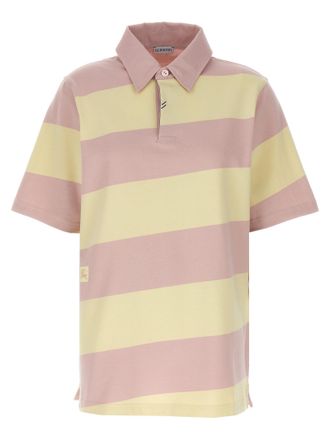 Burberry Womens Logo Striped Polo Shirt
