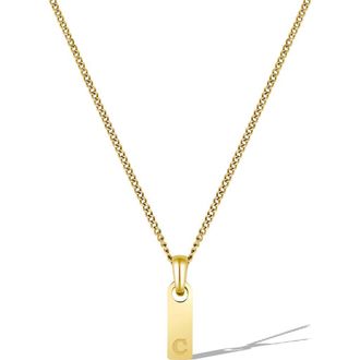 Vincero Mens Initial Pendant Necklace in Gold - C at Nordstrom