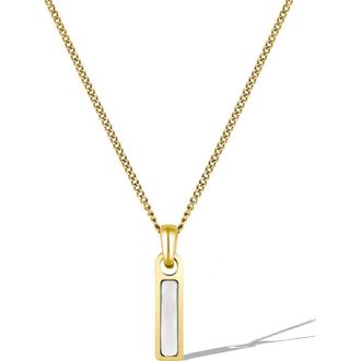 Vincero Mens Birthstone Pendant Necklace in Gold - June at Nordstrom