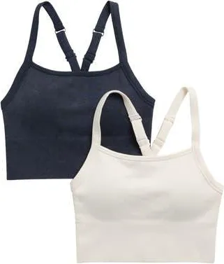 Yogalicious Stonewash 2-Pack Seamless Sports Bras in Naval Academy/Sugar Swizzle at Nordstrom Rack, Size X-Large