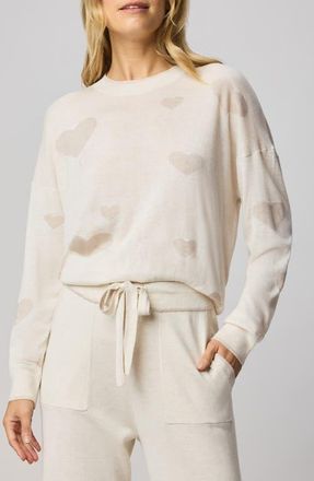 Splendid All the Love Cotton Blend Sweater in Pale Oak Heather Ivory at Nordstrom, Size Large