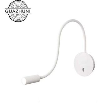OEM Aplique De Pared, Luz De Lectura, L&aacute;mpara De Pared, Led De 3 W, 3000 K, L&aacute;mpara De Lectura, L&aacute;mpara De Cuello De Cisne (blanco), Guazhuni
