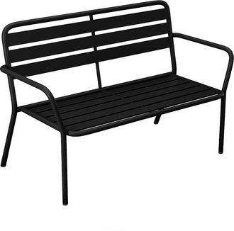 Vente-Unique Panca da giardino in Metallo Nero - MIRMANDE di MYLIA