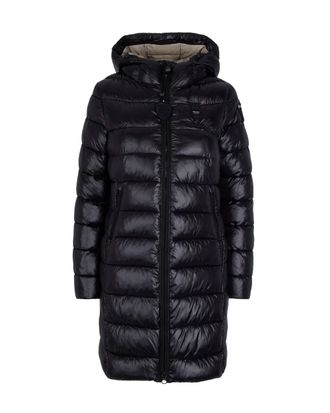 Blauer Black Adelaide Micro Rip Nylon Long Down Jacket