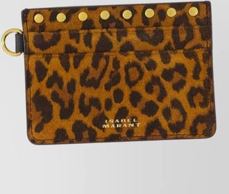 Isabel Marant gb cardholder leopard print suede leather