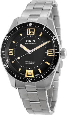 Oris Divers 60th Anniversary Edition Automatic Black Dial Watch 01 733 7772 4034-SET