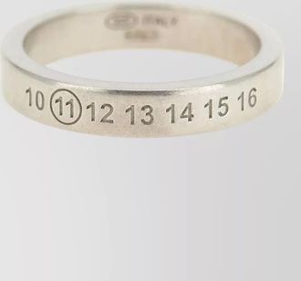 Maison Margiela silver numeric logo ring