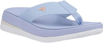FitFlop Womens Surf Two-Tone Webbing Toe-Post Sandals In Skywash Blue