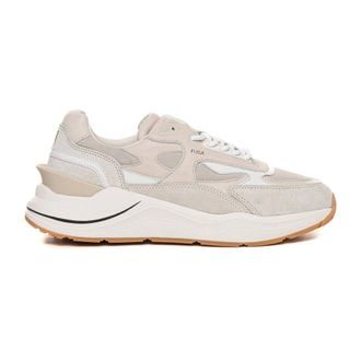 D.A.T.E. D.a.t.e., Schoenen, Heren, Wit, 43 EU, Nylon, Nylon High-Top Sneaker met Su&egrave;de Details