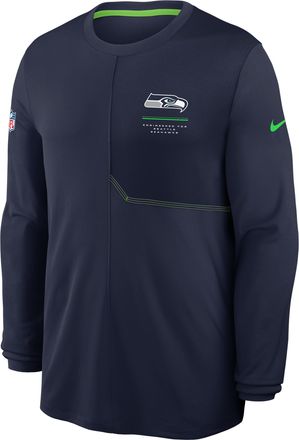 Nike Seattle Seahawks Sideline Coach Nike Mens Dri-FIT NFL Long-Sleeve Top in Blue | 03B1074K78-B8B