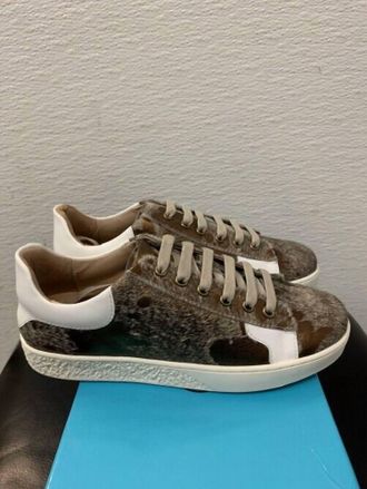 Chocolat Blu Nori Sneaker In Bronze Calf Hair