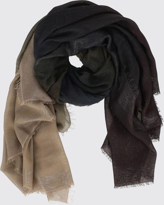 Faliero Sarti Cashmere Blend Scarf with Abstract Pattern and Fringed Hem