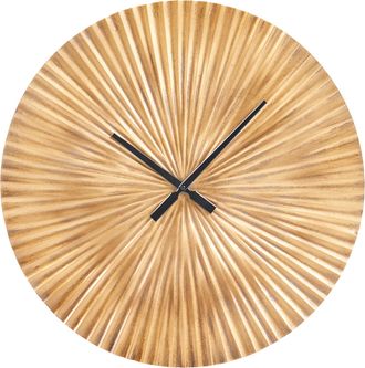 Beliani Reloj De Pared De Aluminio Y Lat&oacute;n &Oslash; 59 Cm Decoraci&oacute;n Sala De Estar Comedor Vaigai