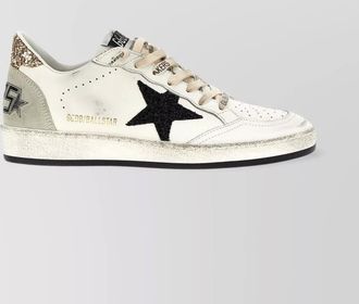 Golden Goose sparkle heel low-top star patch sneakers