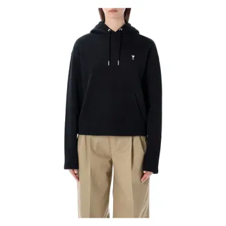 Ami Hoodies, female, Black, Size: M Hoodie Small Heart