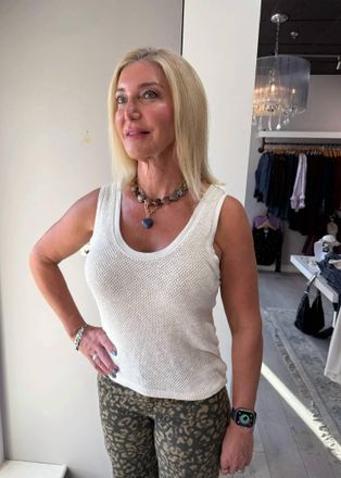 La Made Sweater Knit Tank In Ecru