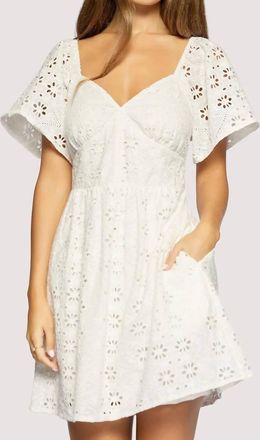 Lost + Wander Dolce Marina Eyelet Mini Dress In White