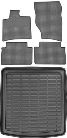 OEM Juego De Alfombrillas De Goma Para Coche Y Maletero Para Audi Q7 I Suv (2005-2014)