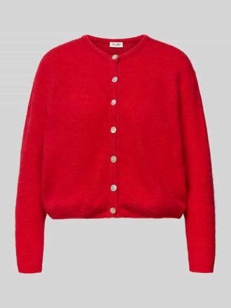 American Vintage American Vintage Strickjacke mit Knopfleiste Modell VITOW in Dunkelrot Melange, Gr&ouml;&szlig;e L