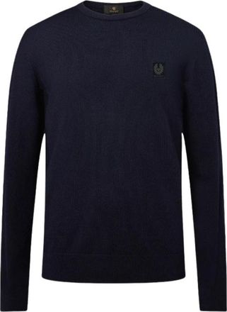 Belstaff Colden Ronde Hals Trui - Heren - Ronde hals truien - Blauw - L - Wol - Truien & Vesten