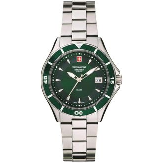 Swiss Alpine Military 7740.1134 Duikhorloge - Dames - Horloges - Grijs - ONE Size - Accessoires