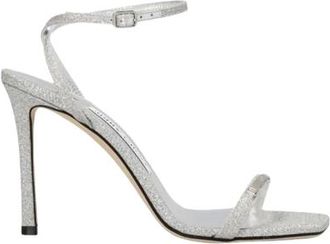 Jimmy Choo London Silver Metallic Jaxon Sandals Size 41