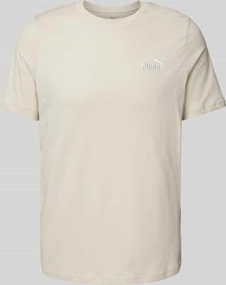 Puma T-Shirt mit Label-Print in Offwhite, Gr&ouml;&szlig;e XXL