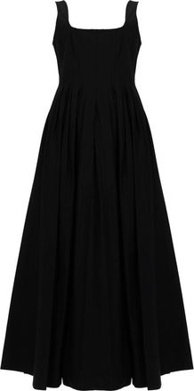 Sportmax Maxi Dress With Square Neckline And Gathered Skirt