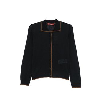 Max Mara Contrast-trim Polo-collar Cardigan