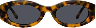 The Attico Ovale Tortoiseshell Zonnebril - Dames - Zonnebrillen - Bruin - ONE Size - Accessoires