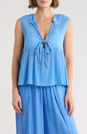 Elan Sleeveless Flyaway Cover-Up Top in Blue at Nordstrom Rack, Size X-Small