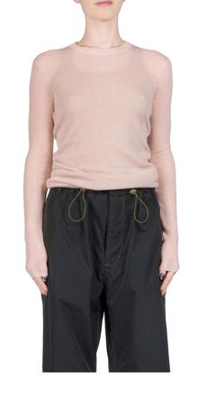 6397 Skinny Crewneck Sweater In Pink